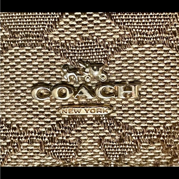 COACH Ferry Khaki Signature Canvas Open Toe Cork Platform Wedge Sandals - Picture 2 of 9